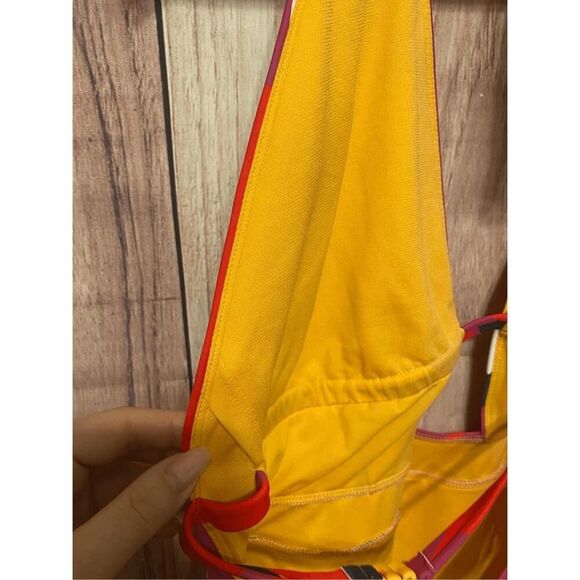 Adore Me XL Brinlee Contour one piece swimsuit red purple yellow sexy - Picture 6 of 9